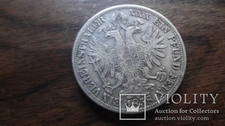 Талер  1858  Австро-Венгрия  серебро   (Лот.6.8)~, фото №7