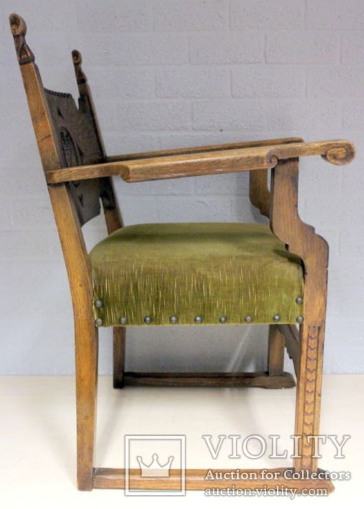 Дубове замкове крісло ручної роботи, фото №8