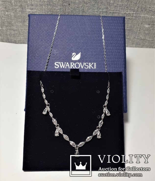 Цепочка Swarovski Louison Small Rhodium Necklace Новая, фото №3