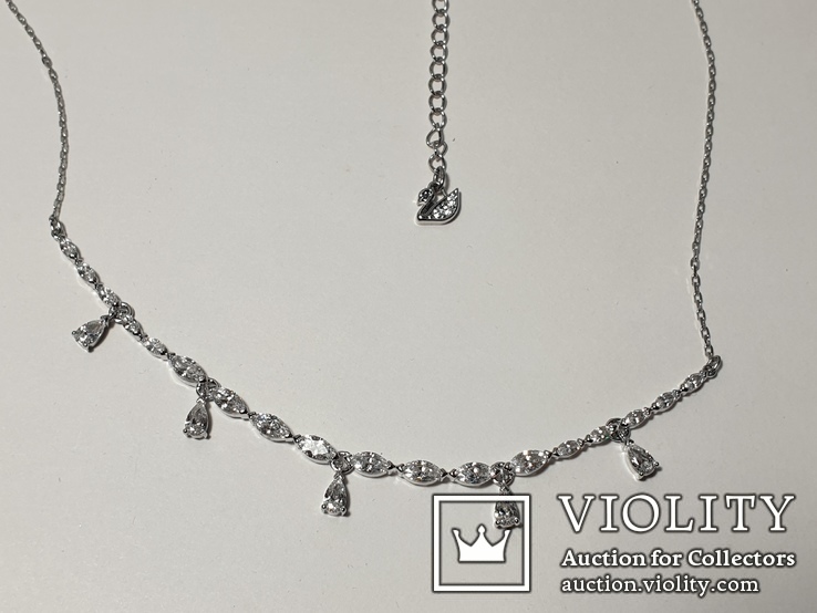 Цепочка Swarovski Louison Small Rhodium Necklace Новая, фото №4