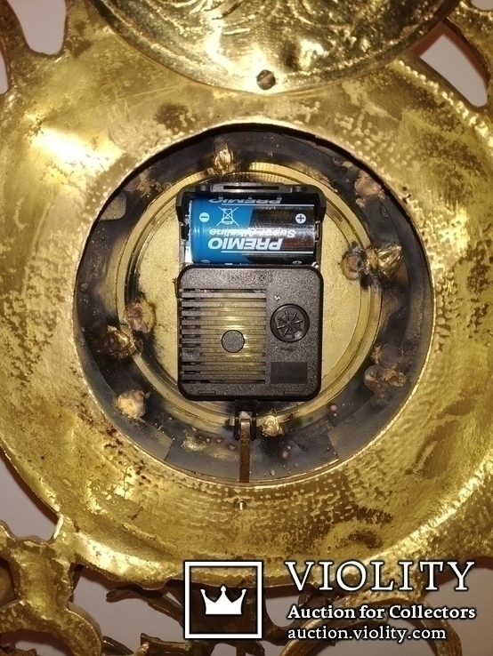 Камінний годинник з маятником і підсвічниками по 5 свічок арт. 0414, фото №12