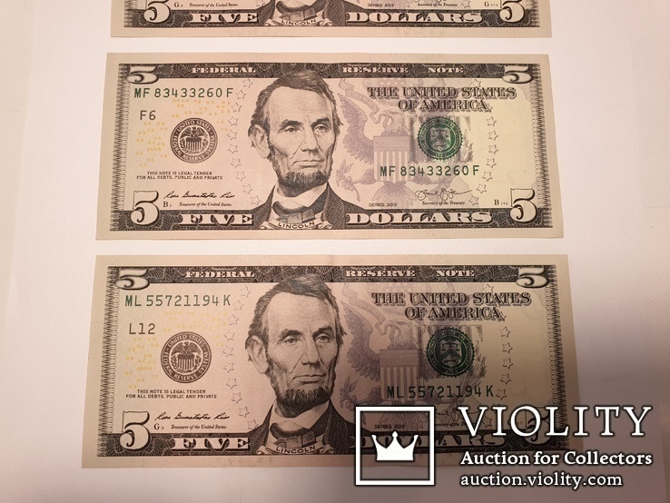 5$ и 10 $ доллары США 2013 год 25$, фото №3