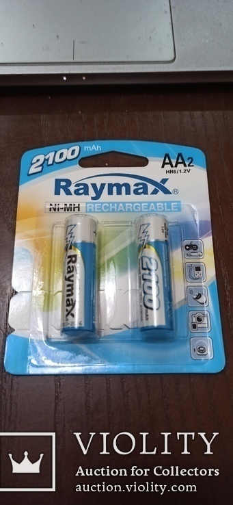 Аккумулятор АКБ R6 AA Raymax 2100mAh Ni-Mh 2шт, фото №3