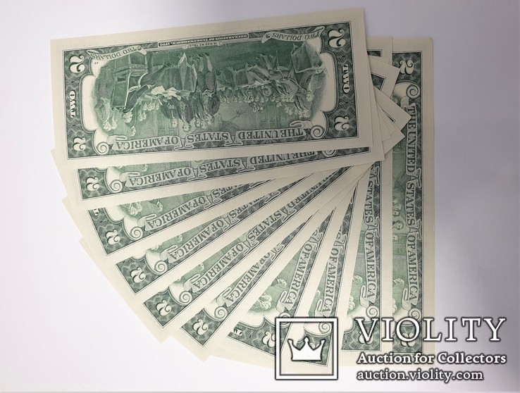2$ доллары США 2013 год 10 штук, фото №6