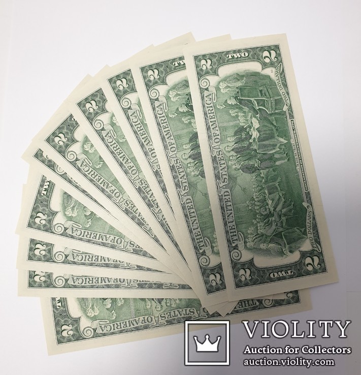 2$ доллары США 2013 год 10 штук, фото №6