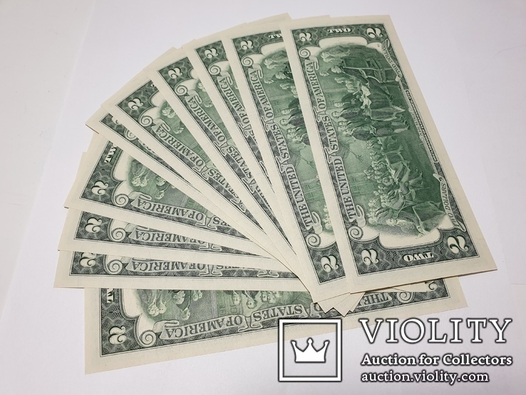 2$ доллары США 2013 год 10 штук, фото №8
