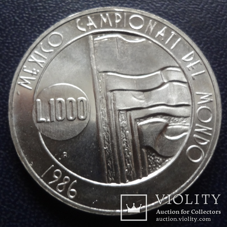 1000 лир 1986 Сан-Марино серебро   (е.6.1)~, фото №2