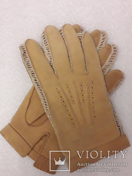 Чоловічі вінтажні перчатки 40х років, фото №2
