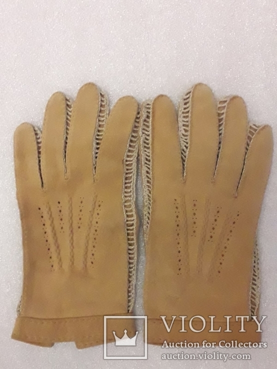 Чоловічі вінтажні перчатки 40х років, фото №3
