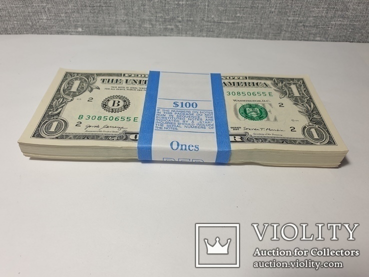 Купюры Боны 1$ 100 штук (100$) доллары США 2017 год, фото №4