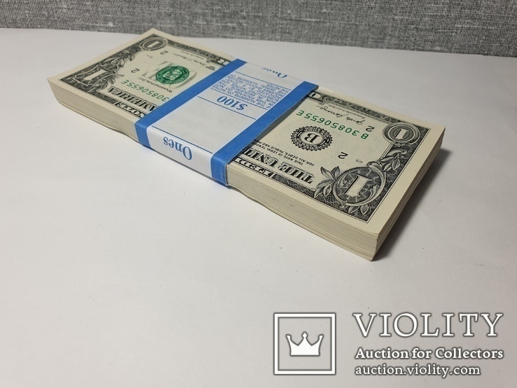 Купюры Боны 1$ 100 штук (100$) доллары США 2017 год, фото №6