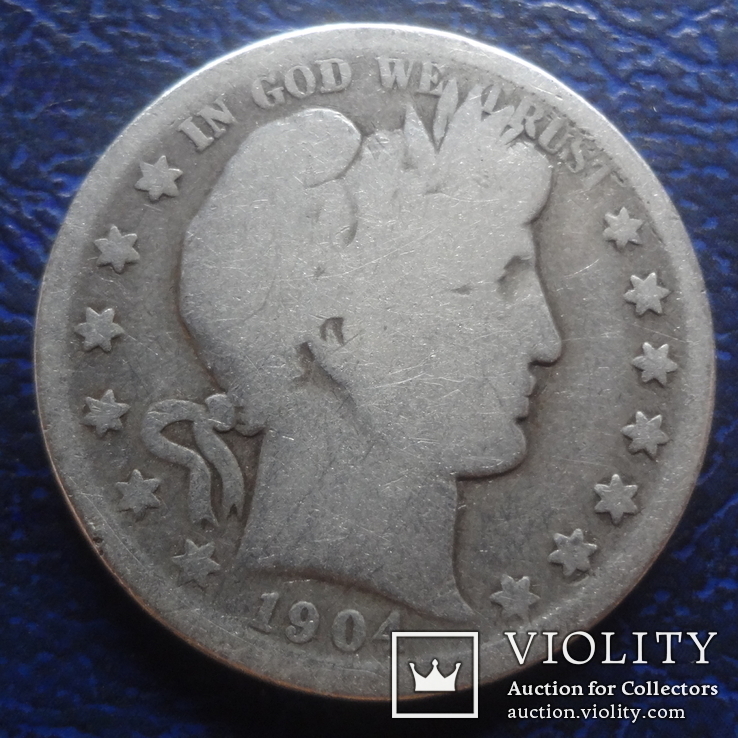 50  центов  пол доллара 1904  США  серебро    (Е.9.2)~, фото №2