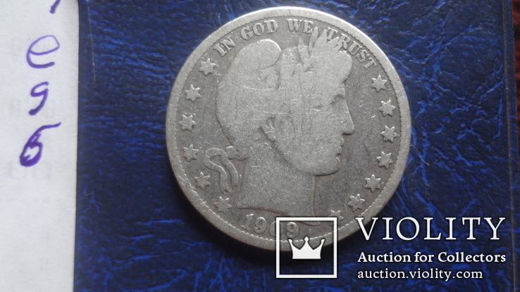 50  центов  пол доллара  1909  США  серебро   (Е.9.6)~, фото №4
