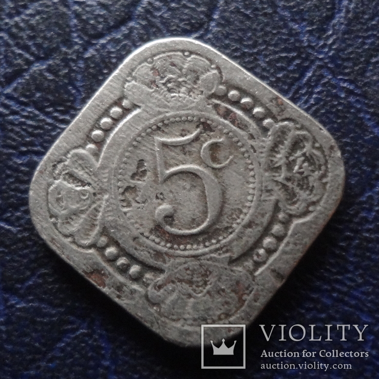 5  центов  1914   Нидерланды   (В.9.5)~, фото №2
