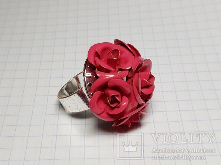 Кольцо Розы эмаль, фото №2
