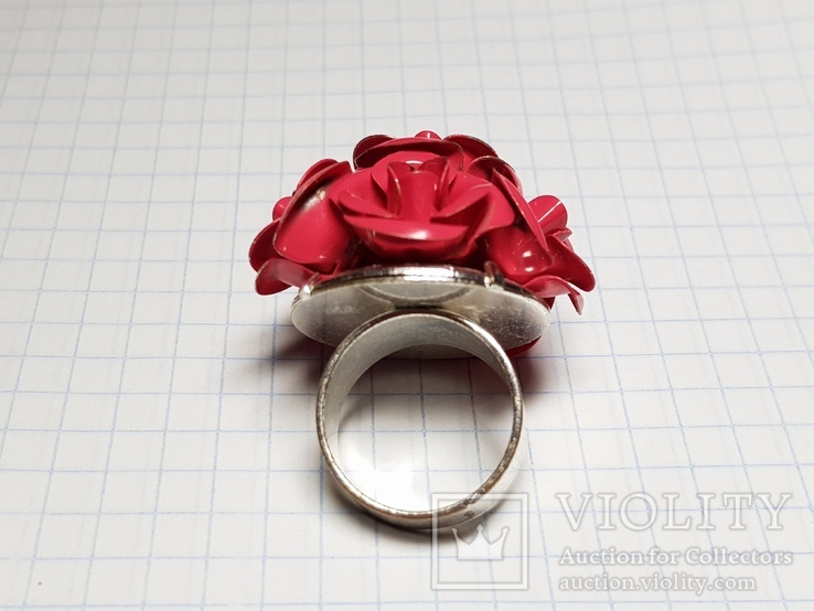 Кольцо Розы эмаль, фото №6