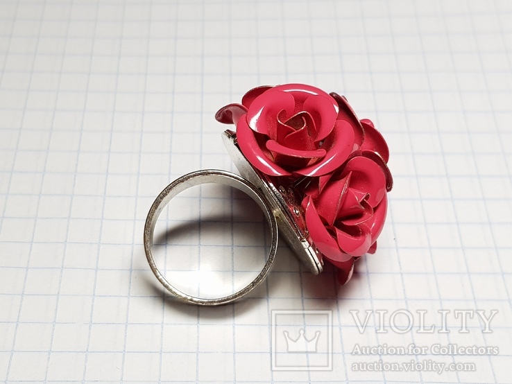 Кольцо Розы эмаль, фото №7
