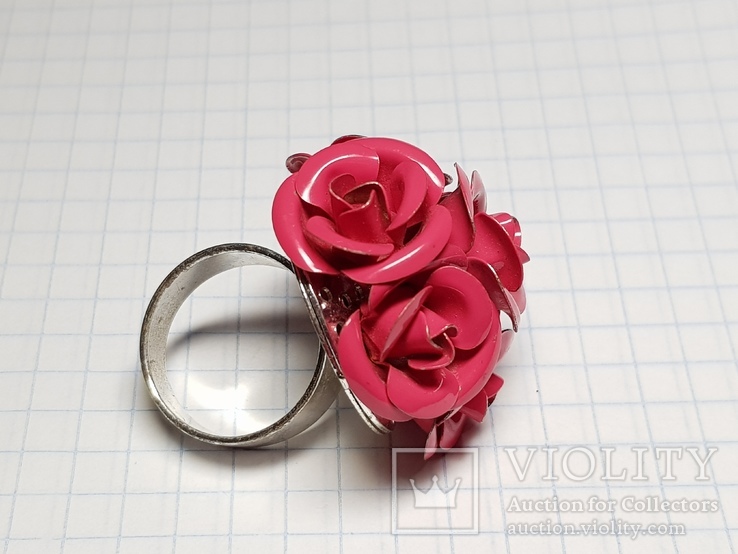 Кольцо Розы эмаль, фото №8