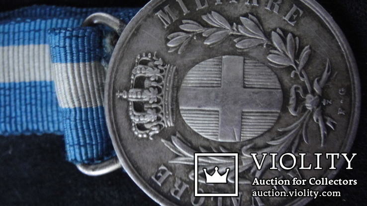 Медаль серебро" За воинскую доблесть", Италия, фото №3
