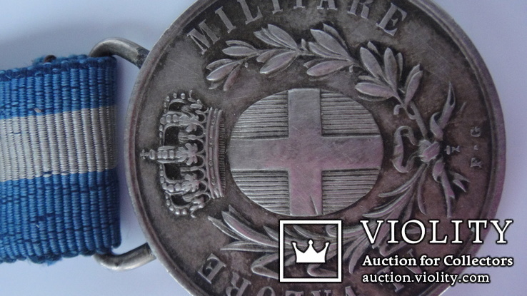 Медаль серебро" За воинскую доблесть", Италия, фото №8
