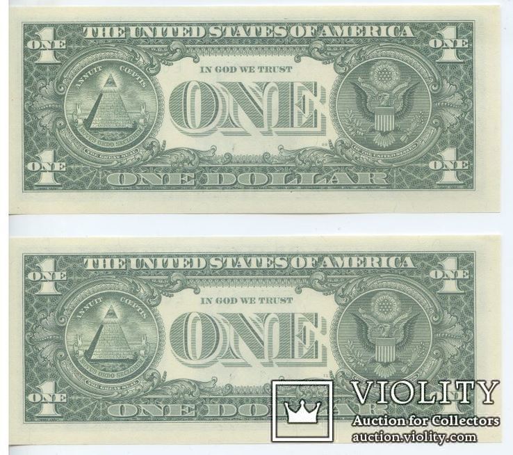 UNC * Замещение Пара 1 one dollar USA / Долар заміщення Пресс 2013, фото №2