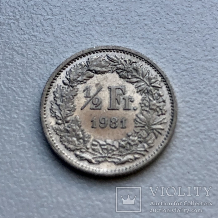 ½ franc (франка) Switzerland 1981, фото №2
