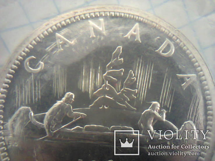 1 доллар Канада 1965 г.в. Серебро.В запайке.Prooflike/UNC, фото №6