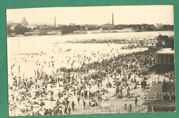 1957 Киев пляж Днепр вид на Подол, фото №2