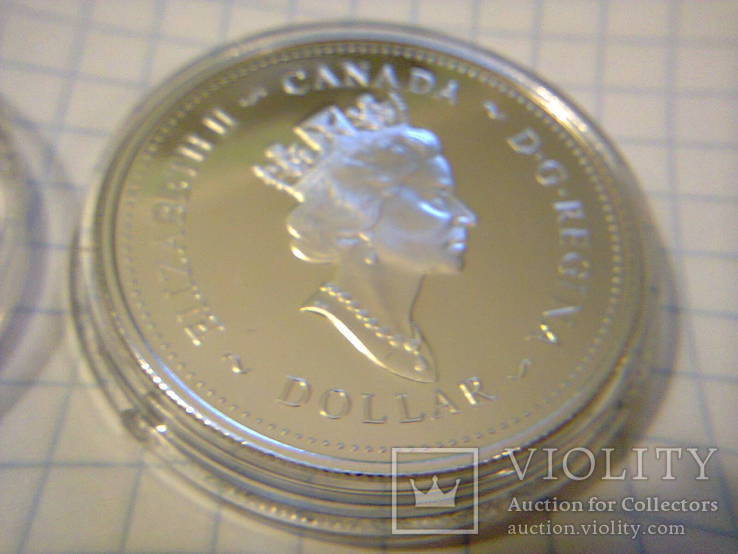 1 доллар серебро Канада 2002 г. Королева - мать., фото №5