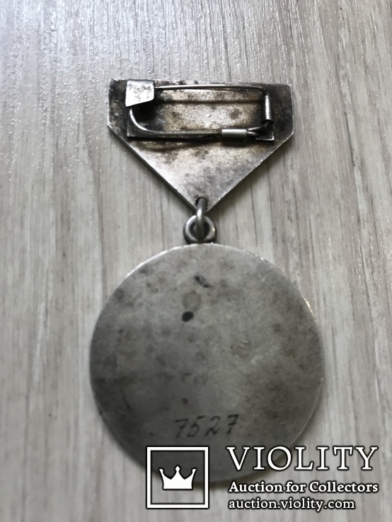 Монгольская награда(серебро, 30грамм) с документом б/у, фото №4