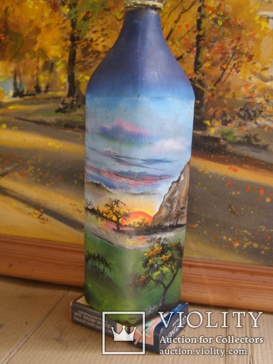 Бутылка с ручной росписью. Чечня, 1990-е., фото №2