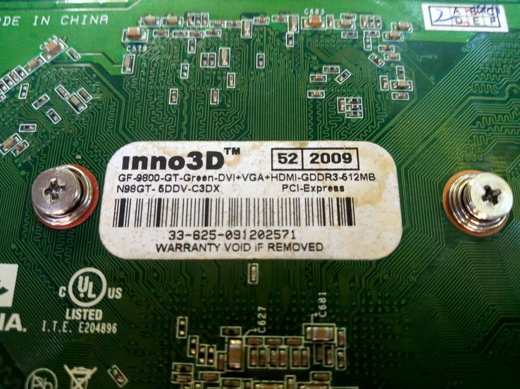 Видеокарта Inno3D GeFORCE GF 9800GT HDMI DVI VGA 512Mb GDDR3 256bit, фото №5