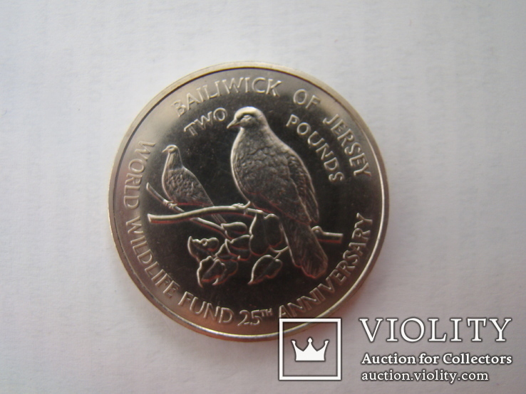 Монета 2 фунти, Джерсі, 1987 р., фото №4