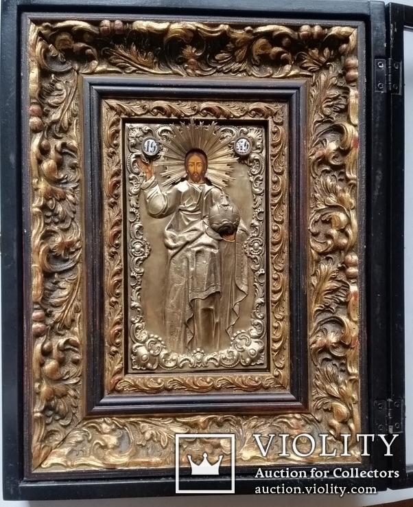 Ікона Ісус Христос, срібло 84, 1853р., 25,0х14,5 см, фото №2