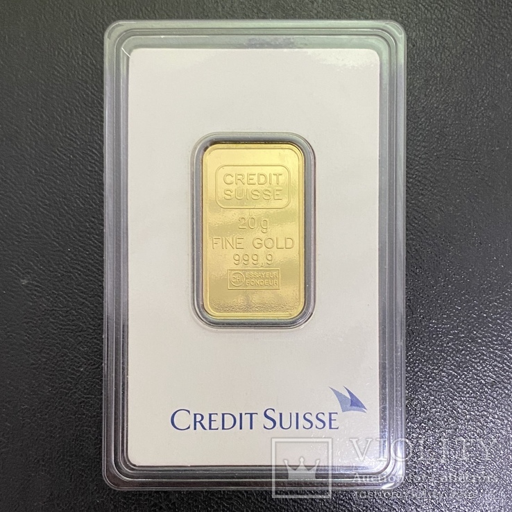 Слиток золота CREDIT SUISSE, 20г., фото №2