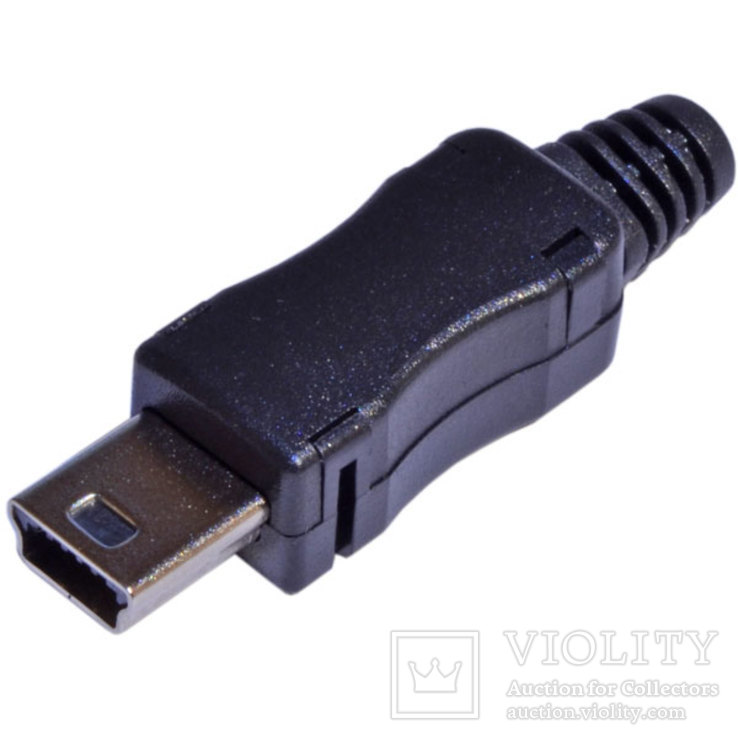 Штекер mini USB 5pin с корпусом с кабельным вводом HQ