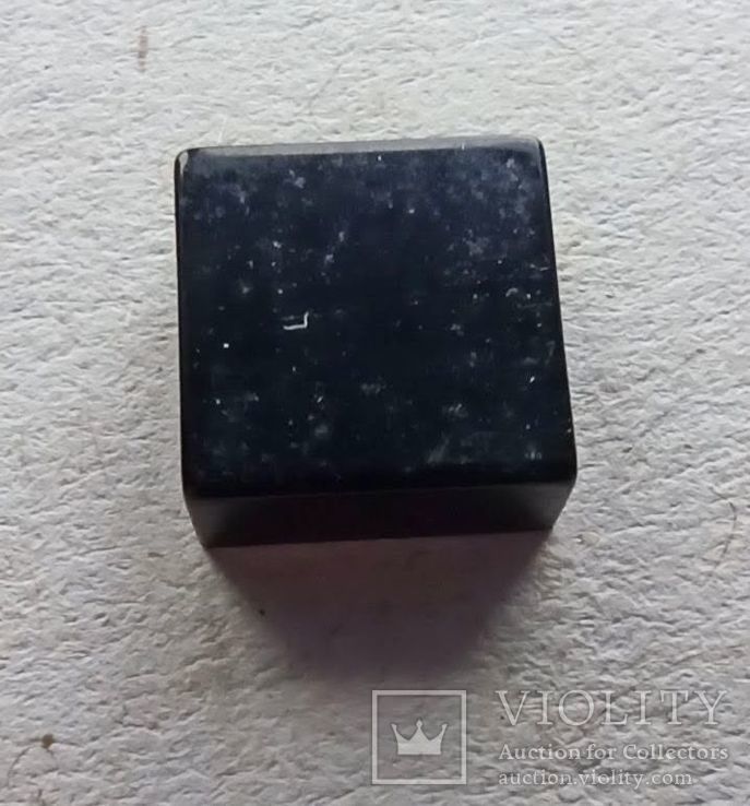 Оникс-квадрат 9*9 мм со вставкой циркония-2 шт., фото №4
