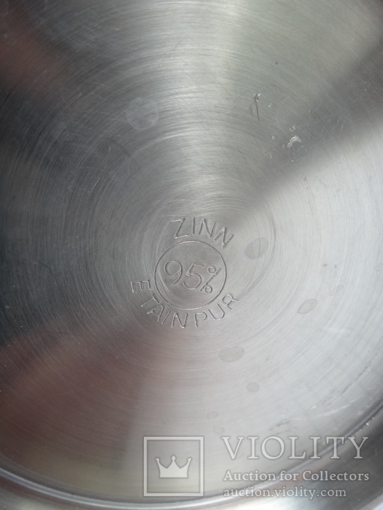 Коллекционная Пивная Кружка (Клеймо Rein Zinn 95% Etain Pur), фото №6
