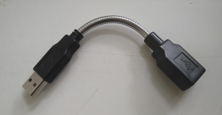 USB-переходник ("папа-мама") с металлогофрозащитой, фото №3