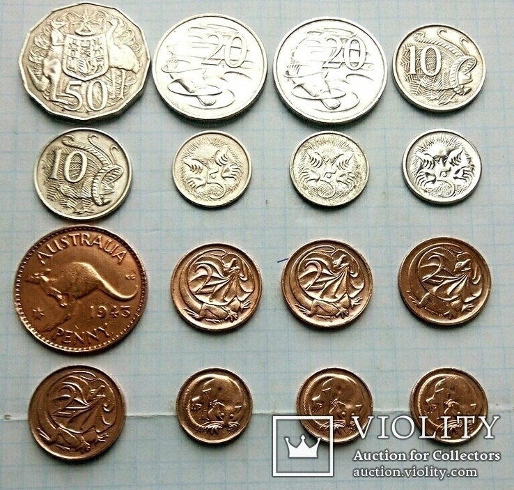 Разменные монеты Австралии разных годов., фото №7