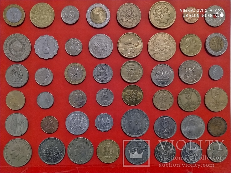 Монеты мира без повторов 48 штук, фото №2