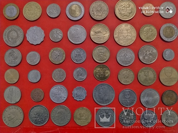 Монеты мира без повторов 48 штук, фото №4
