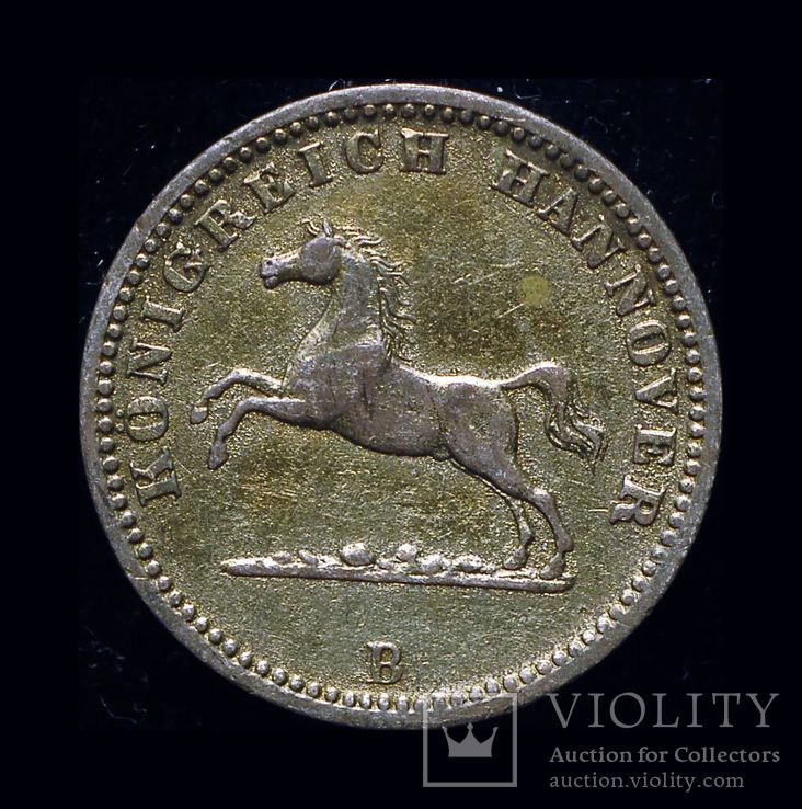 Ганновер 1 грошен 1866 серебро