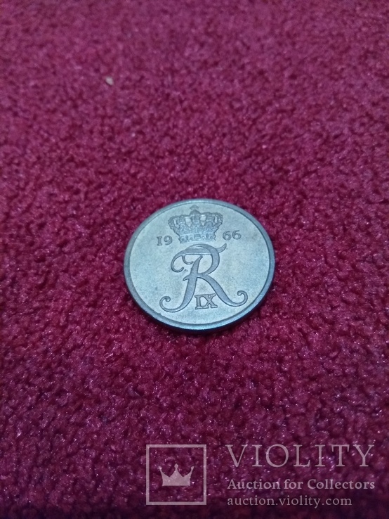 Дания 5 эре 1966 бронза, фото №3