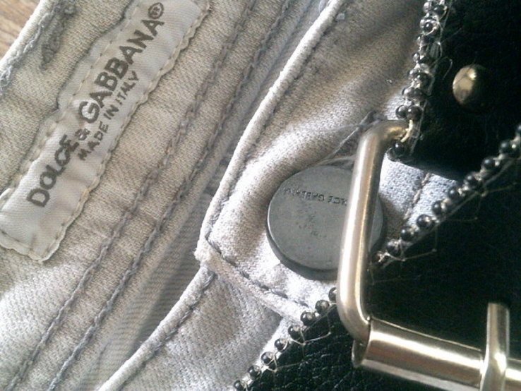 Dolce Gabbana- фирменные джинсы с ремнем, фото №7