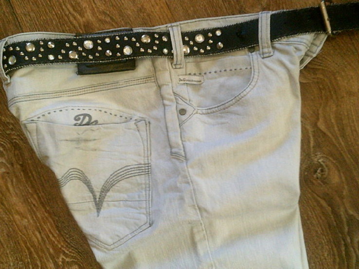 Dolce Gabbana- фирменные джинсы с ремнем, фото №13
