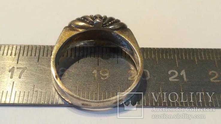 Гарнитур кольцо и кулон серебро СССР ☆925, фото №5