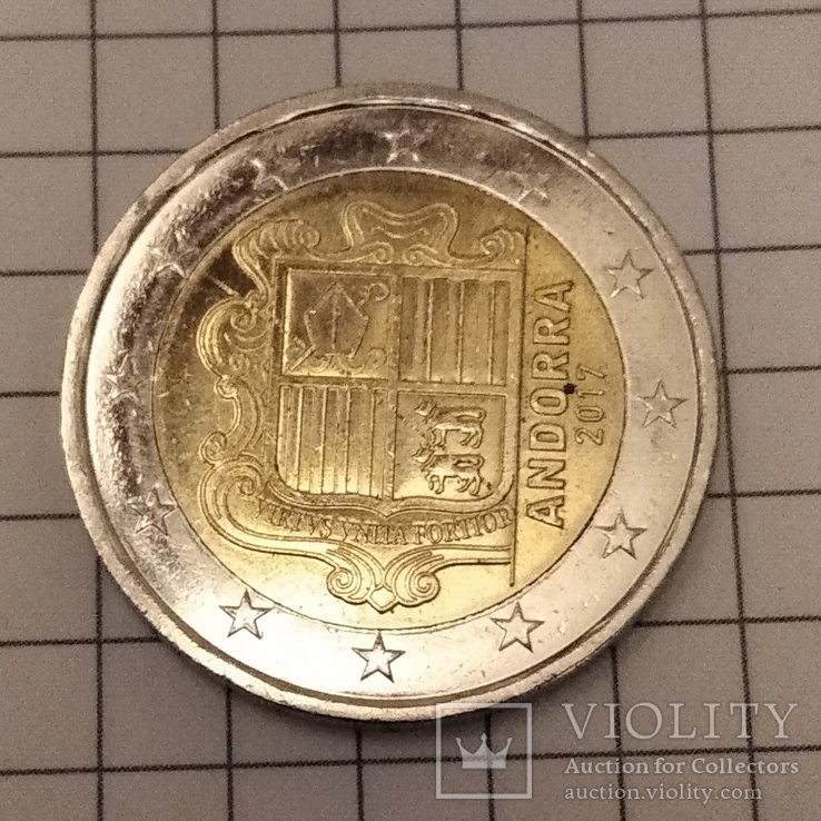 2 евро Андорра 2017, фото №2