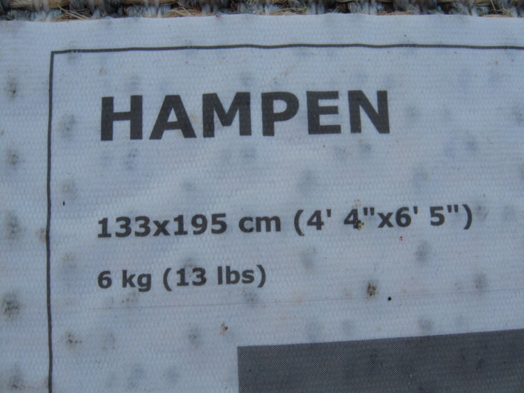 Коврик травичка HAMPEN 133*195 IKEA Cірий  з Німеччини, photo number 9