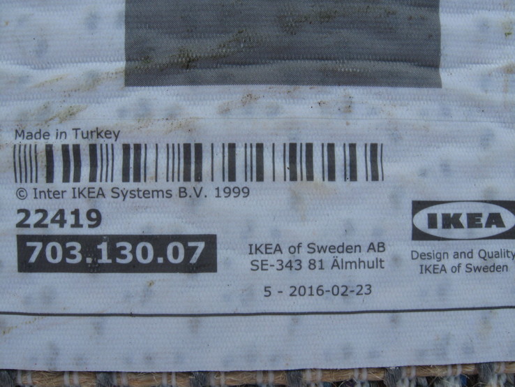Коврик травичка HAMPEN 133*195 IKEA Cірий  з Німеччини, photo number 10